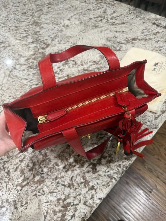 COACH POCKET TOTE LEGACY AMERICAN ICONS 19982 W/OG TASSEL HANGTAG & BRASS FOB - Picture 8 of 10